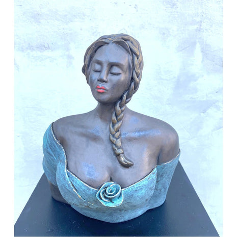 Fier - Borstbeeld van keramiek - Keramisch Beeld - Kunst - Bernadette te Wierik