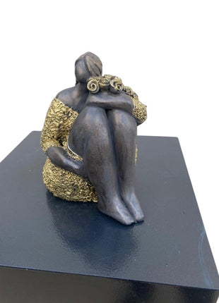Dikke Dame van Keramiek - Dikke Vrouwen Figuur van Keramiek - Goud - Bernadette te Wierik
