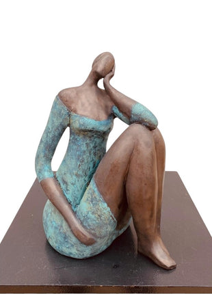 "Thinker" - Handgemaakt Keramisch Beeld - Bernadette te Wierik