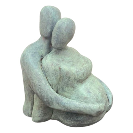 Keramiek Beeldje Zwanger – In Verwachting – Groen Keramiek – Handgemaakt