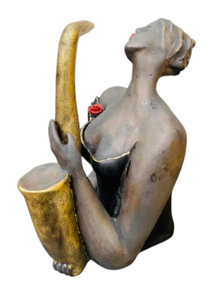 Love music - Keramisch beeldje Muziek - Keramische Kunst - Bernadette te Wierik