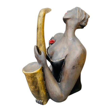 Love music - Keramisch beeldje Muziek - Keramische Kunst - Bernadette te Wierik