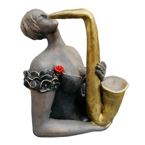 Love music - Keramisch beeldje Muziek - Keramische Kunst - Bernadette te Wierik