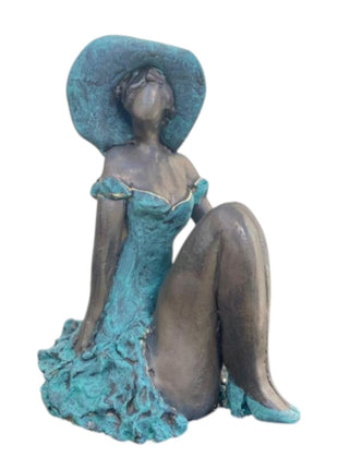 Good morning - Keramiek - Keramisch Beeldje - Brons Groen - Bernadette te Wierik